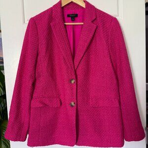 Ann Taylor Greenwich Blazer in Pink Tweed